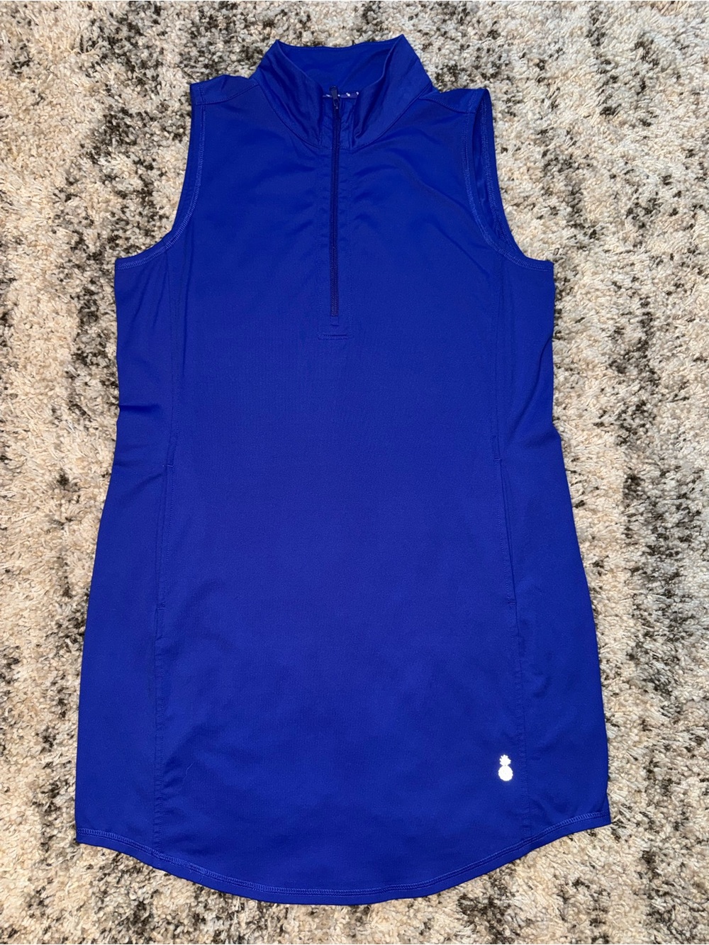 Tommy Bahama Royal Blue Sleeveless Half-Zip Athletic Dress